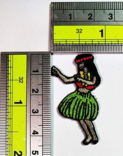 פריטה ילדה קטנה מאוד קטנה ריקוד הוואי קריקטורה דמות טלאי טלאים טלאים רקומים לתיקים ז'קט ברזל על בגדים ג'ינס ילדים אפליקציות תגיות תגיות