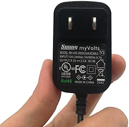 MyVolts 9V מתאם אספקת חשמל תואם/החלפה למדפסת התווית של אח P -Touch Edge - Plug Us