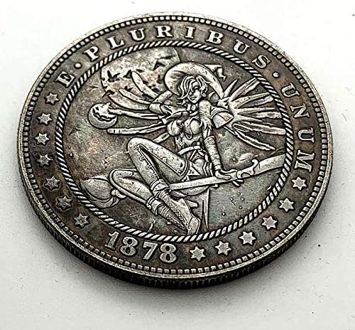 1878 מטבע משוטט אמריקאי ליל כל הקדושים מטבע זיכרון מטבע דלעת מטאטא מטבע מטבע אספנות מתנה לאתגר מזל מטבע