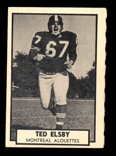 1962 Topps 84 TED Elsby Montreal Alouettes Ex Alouettes Brantford