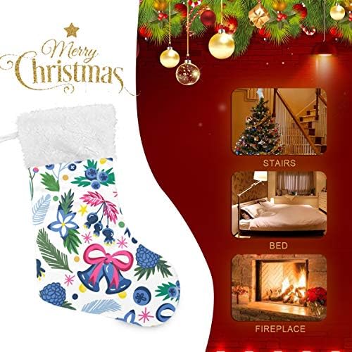 PIMILAGU XMA BELL BELL גרבי חג המולד 1 חבילה 17.7 , גרביים תלויים לקישוט חג המולד