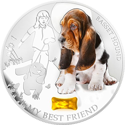 2013 פיג'י - כלבים וחתולים - שחרור 1 - החבר הכי טוב שלי - באסט כלב - 1oz - מטבע כסף - $ 2 לא מחולק