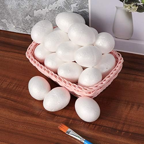 Amosfun פעוט צעצועים לילדים צעצועים בגודל 2.36 אינץ '20 יחידות ביצי קצף ביצי מלאכה לבנות ביצי מלאכה חלקה ביצת קלקר ביצה ביצה פסח