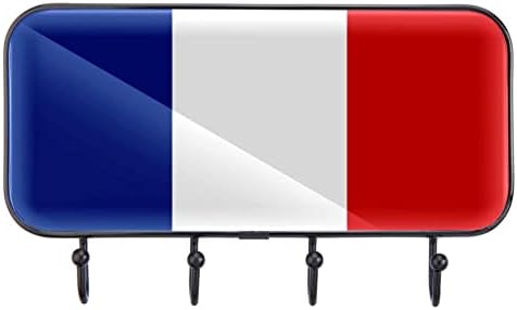 מחזיק מגבות קיר רכוב מגבת מתלה אמבטיה תפאורה חלוקת חלוק בגדים בגדים דגל צרפתי דגל צרפתי כחול לבן אדום פס רחצה מגבת קולב מארגן אחסון
