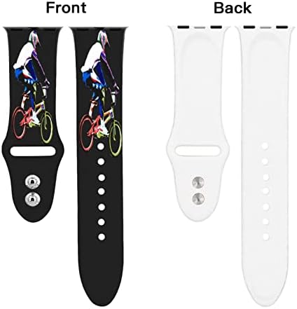 אופניים Motocross BMX Racing מקורי מודפס מודפס Apple Watch - פס שעון סיליקון רך ועמיד