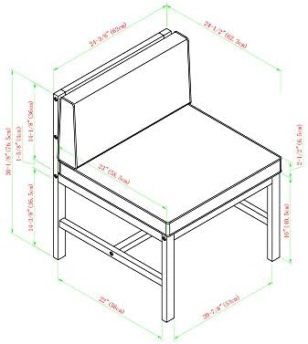 ווקר אדיסון AZWSANCHDBBU RAVELLO MODULAR MODULOOR PATIO COAMER צדדי, חום כהה/כחול כהה