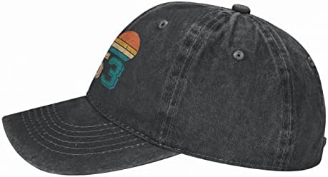 בציר 1953 כובע לגברים נשים, מצחיק מתכוונן שטף כותנה 70 יום הולדת בייסבול כובע