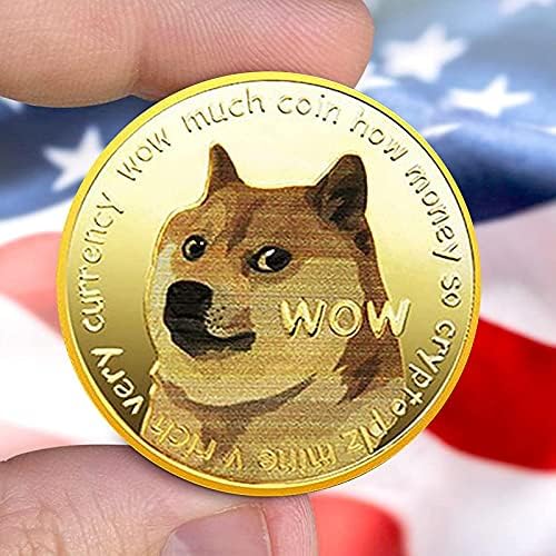 1oz Gold Dogecoin מטבע זיכרון מטבע מצופה זהב מצופה מטבע 2021 מטבע אספנות במהדורה מוגבלת עם מקרה מגן מארהב