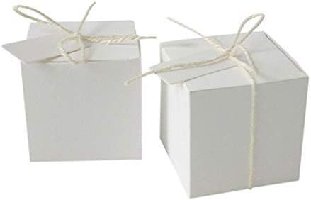 קינגסלי 50 יחידות רטרו רטרו ריבוע קופסת נייר חום וחתונה לחתונה לחתונה מתנה למסיבה מתנה קופסת יום הולדת