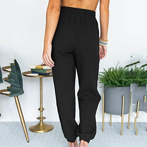 CHGBMOK מכנסי טרנינג עם מכנסי טרנימה בעלי המותניים הגבוה