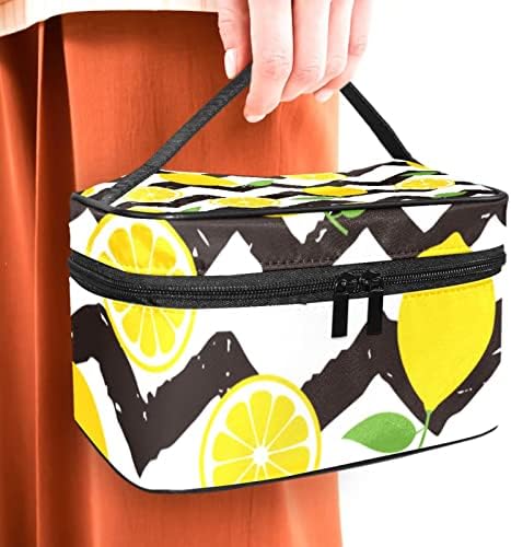 שברון לימון פירות גדול ביכולת קיבולת איפור יופי תיק נסיעות תיק קוסמטי לנשים בנות