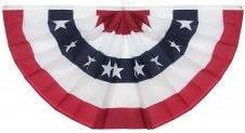 3x6 ft Windstrong Deluxe Us American Flag Bunting Half Fan תערובת כותנה קפלים לחלוטין תוצרת ארהב