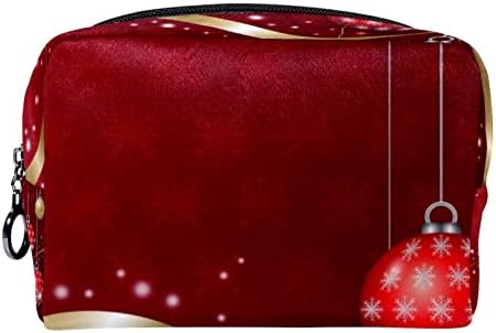 מתנות tbouobt לגברים לנשים שקיות איפור שקיות מטלה שקיות קוסמטיקה קטנות, זהב אדום חג המולד