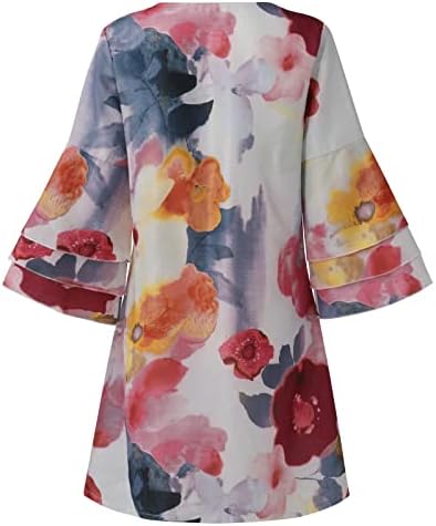 שמלת שרוול קצר של נוקמופו לנשים אורך אורך אופנה טמפרמנט