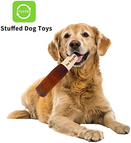 נביחת ג'וי בירה אריזות צעצוע של כלבים לכלבים בינוניים וגדולים - חבילות צעצועים כלבים מצחיקים למסיבות כלבים - 3 חבילות צעצועים מפוארים ממולאים