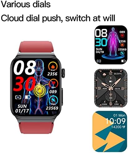 Kuaizfan 1.83 אינץ 'מסך יצירת קשר מלא שעון חכם, Bluetooth 5.1 התקשר לפנאי שעון חכם, תומך במצב ספורט נתוני בריאות