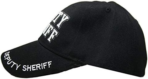 סגן שריף שחור עם לבן אותיות משטרת רקום מתכוונן כובע כובע יפה צבעים מרהיבים עם רצועה מתכווננת יוניסקס