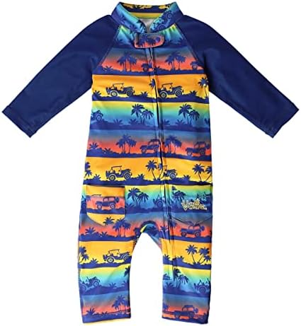 בגד ים שמש ובגד ים לתינוקות עם הגנה מפני שמש 50 + - בגד ים מקשה אחת, כיסוי מלא לתינוקות ופעוטות לשחות