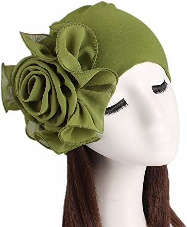 פרח טורבן לנשים רטרו מוסלמי הכימותרפיה כפת כובע אופנה לעטוף גולגולת כובעי לנשים רפוי סרטן בארה ' ב