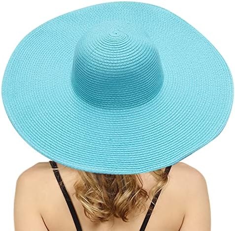 נשים של רחב ברים קש שמש כובע עד 50 קיץ נסיעות חופשה מתקפל להפשיל תקליטונים חוף כובעים לנשים