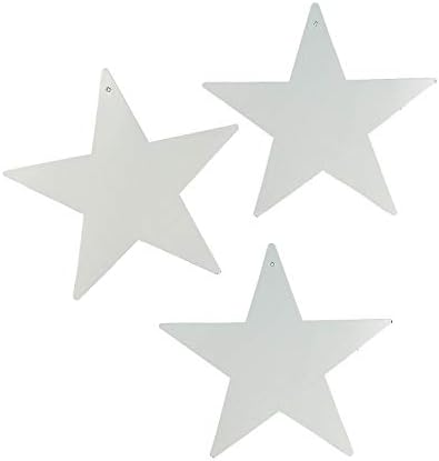 כוכבי קרטון כסף - 12 יח ' - תפאורה למסיבה - עיצוב קיר - גזרות