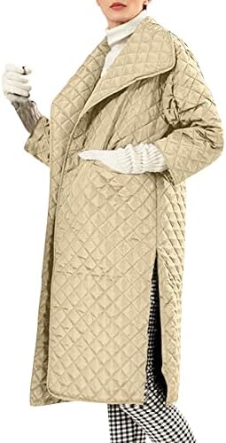 מעיל שרוול IQKA מעיל שרוול ארוך של נשים מרופד מעילי בועה ארוכים עם כיסים