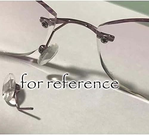 1 חלקים משקפיים ללא שפה החלפת מתכת גשר אף משקפי קריאה תיקון, כסף