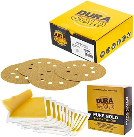Dura -Gold Premium 5 דיסקי מלטש זהב - 80 Grit & Dura -Gold - מטליות מטפלים מעולות מזהב טהורות - סמרטוטים