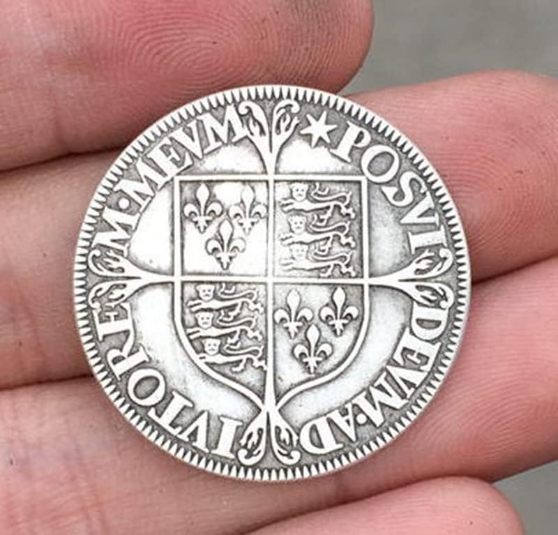1601 מטבע בריטי טהור נחושת טהורה מטבע דולר עתיק כסף עתיק