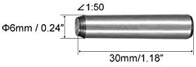 uxcell 45 פלדת פחמן GB117 30 ממ אורך 6 ממ קוטר קצה קטן 1:50 סיכה מחודדת 20 יחידות