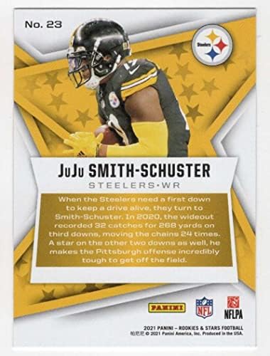 Juju Smith-Schuster 2021 טירונות וכוכבים של פאניני אדום 23 ננומטר+ -MT+ NFL כדורגל סטילרס