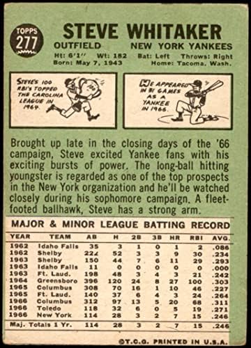 1967 Topps 277 סטיב וויטאקר ניו יורק ינקי ינקי מסכן