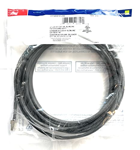 לויטון 6AS10-20E PCORD CAT 6A 20 FT BK