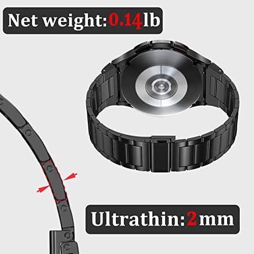 Viniusiki Galaxy Watch 5 להקות 40 ממ 44 ממ לנשים, אולטרה דק ללא פער נירוסטה רצועת מתכת מתכת