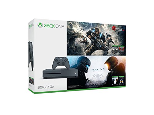 קונסולת 500 ג'יגה -בייט של Microsoft Xbox One - Gears of War & Halo Special Edition Bundle