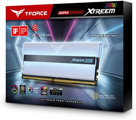 קבוצת צוות T-Force Xtreem argb 3200MHz CL16 32GB PC4-25600 ערוץ כפול DDR4 DRAM שולחן עבודה זיכרון משחק זיכרון-TF13D432G3200HC16CDC01