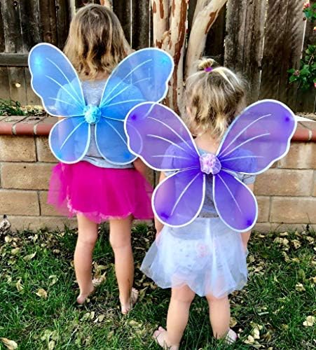בנות פיות כנפי פדיו נסיכת פרפר תלבושות כנפי סט לילדים להתלבש מסיבת יום הולדת