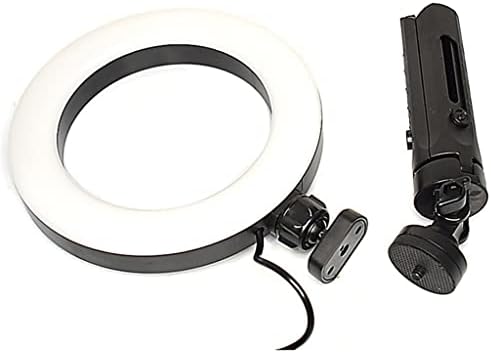 LEPSJGC 6 אינץ 'מיני די עמעום קרה חמה סטודיו סטודיו מצלמת טבעת אור טלפון טלפון וידאו מנורת אור עם חצובות טבעת טבעת אור מילוי אור