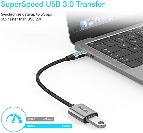 מתאם Tek Styz USB-C USB 3.0 תואם לממיר LG 34WK95U-W OTG Type-C/PD USB 3.0 ממיר נקבה.