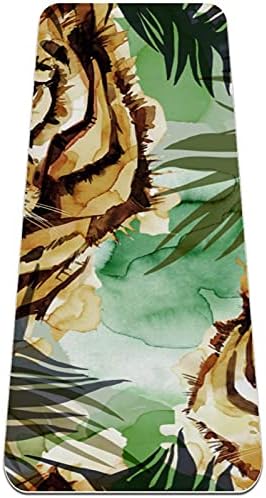סיבזה צבעי מים נמר יער עלים פרימיום עבה יוגה מחצלת ידידותי לסביבה גומי בריאות & מגבר; כושר החלקה מחצלת עבור כל סוגים של תרגיל יוגה ופילאטיס