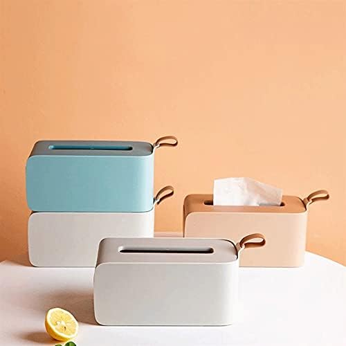 קופסאות רקמות של אהגאס 1 מסגרת כיסוי נייר נייר מפלסטיק מרובע, משמשת לכיור אמבטיה, גודל שולחן משרד ביתי: 22.5 * 11.5 * 11 סמ
