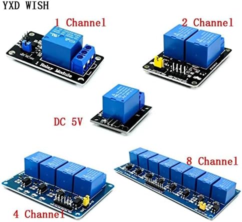 PIKIS 5V 1 2 4 8 מודול ממסר ערוץ עם ממסר Optocoupler 5 V יציאה 1 2 4 8 מודול ממסר לכיוון הלוח להרחבה