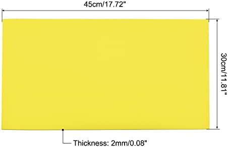 Meccanixity eva גיליונות קצף כתום 17.72 x 11.81 אינץ '2 ממ עובי למלאכות פרויקטים של DIY, 6 יח'