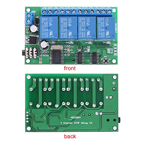 Fafeicicy AD22B04 12V 4 ערוץ DTMF מפענח אות טון, ממסר טלפון שליטה רחוקה PLC, מודול