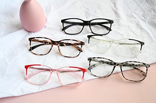 כוורן 5 אריזה קריאת משקפיים נשים גדול מסגרת קוראי גברים +2.50