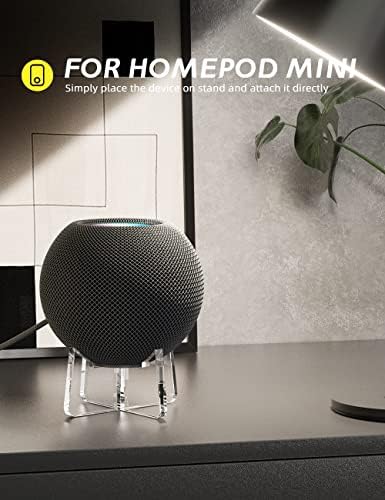 עמדת אקרילית עבור HomePod Mini, מחזיק מעמד HomePod, הר יציב בטוח מגן על דובר Mini HomePod