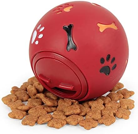 Fegoclt צעצוע של כלב גומי כדור גומי לעיסה דליפה מזון משחק כדור כדור אינטראקטיבי חיית מחמד שיניים שיניים אימוני צעצוע כחול אדום