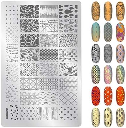 01-34 Zjoy Art Art Stamping Image Placas 1 PCS Plus01-034 ART ציפורניים חותמת צלחת חותמת תבנית צלחות תמונה 9.5x14.5, HTY6767