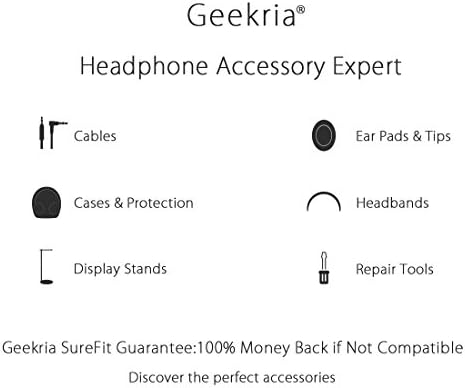 אוזניות מגן של Geekria תואמות את Sony WH-CH520, WH-CH710N, WH-1000XM5, WH-1000XM4, WH-1000XM3, WH-XB910N, החלפת שקית נשיאת מעטפת קשה עם אחסון כבלים
