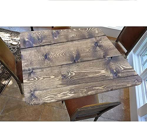 שולחן עץ, גרגר עץ, קצה אלסטי, מתאים לפיקניק מסיבת המטבח, מתאים לשולחן מרובע 35 x35